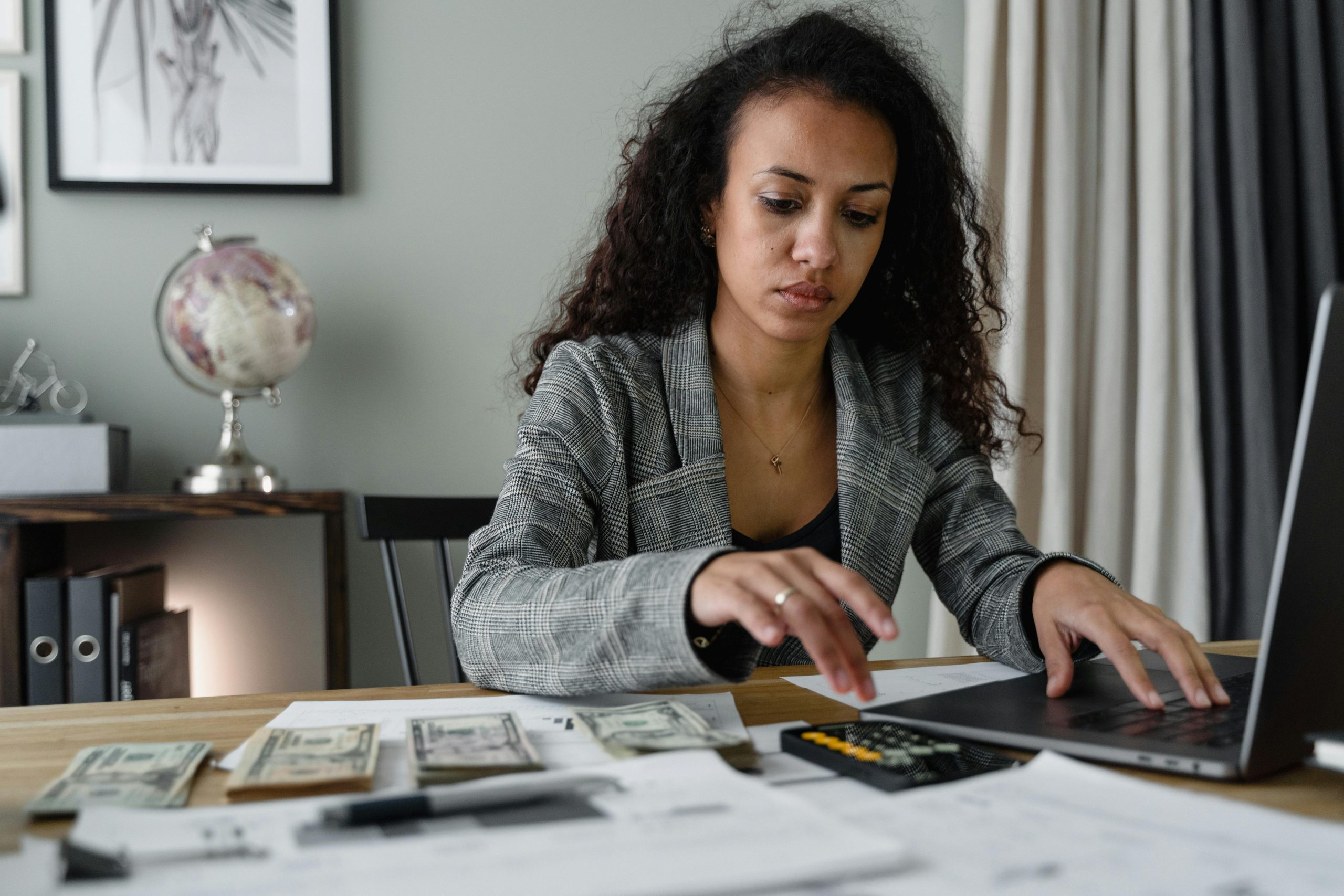 accountant focused on computing the tax return